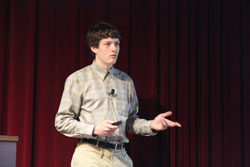 Amzi Jeffs '16 presenting his research at the Theory of Cryptography Conference in Tokyo