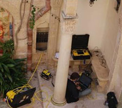 Mapping a cistern in Malta with an underwater robot
