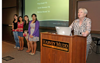 Science Bus volunteers receive the group award.