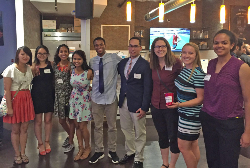 Harvey Mudd students and alumna at Techsparks event