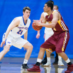 Miles President playing basketball.