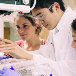 Students in Gerbode physics lab
