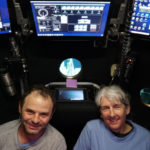 Cathy McFadden inside submersible Alvin