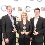 Students holding awards