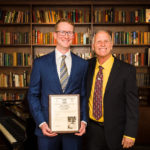 Ryan Gibson ’03 and CMS track and field coach (1984–present) John Goldhammer