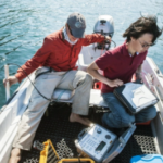 Chris Clark and a student researcher