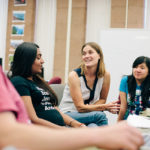 Julie Medero and students