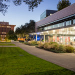 Campus at sunset