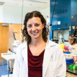 Danae Schulz in her lab