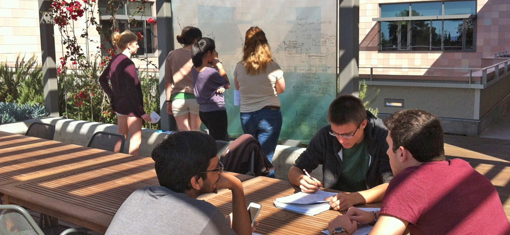 Students collaborating at Harvey Mudd College