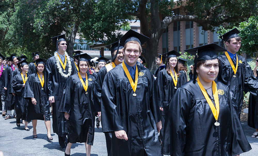 graduates walking