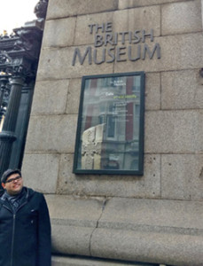 Andrew Marino at British Museum, HMC study abroad