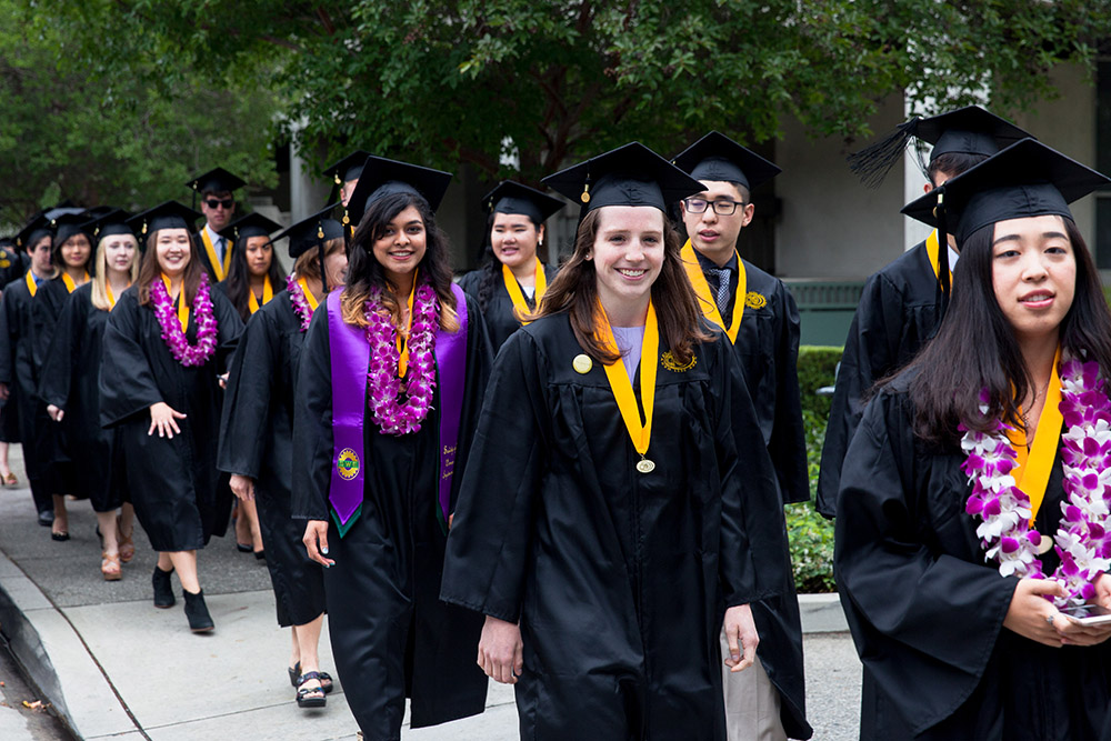 graduates walking