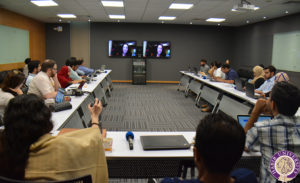 Teleconference at Habib University with Harvey Mudd faculty member Rachel Levy