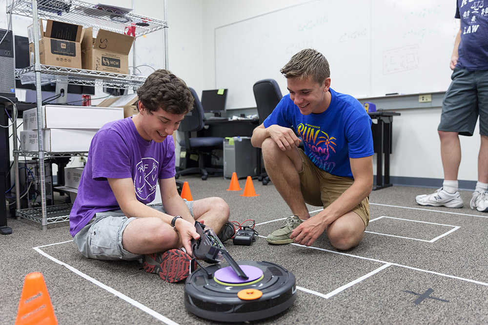 Robot Brunch team members Sam Dietrich '17 and Kyle Lund '17