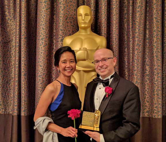 Melissa Aczon '93 and Academy awardee Cliff Stein '92