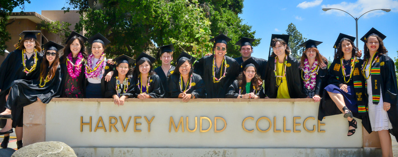 graduates by harvey mudd sign