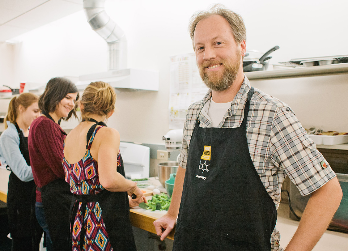 Harvey Mudd chemistry professor Adam Johnson