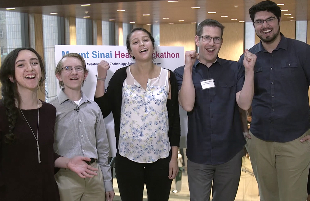 Dominque Mena '19, Theo Hansel '19, Michelle Lanterman '18, Professor Karl Haushalter and Ronak Bhatia '19