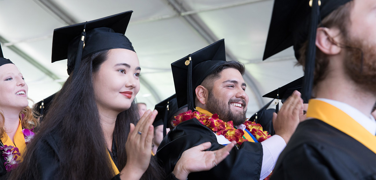 graduates at ceremony