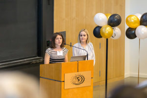 Professor Lelia Hawkins and Elise Pennington ’17 at campaign celebration
