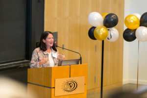 Physics chair and professor Theresa Lynn