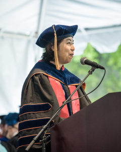 Fei-Fei Li at podium