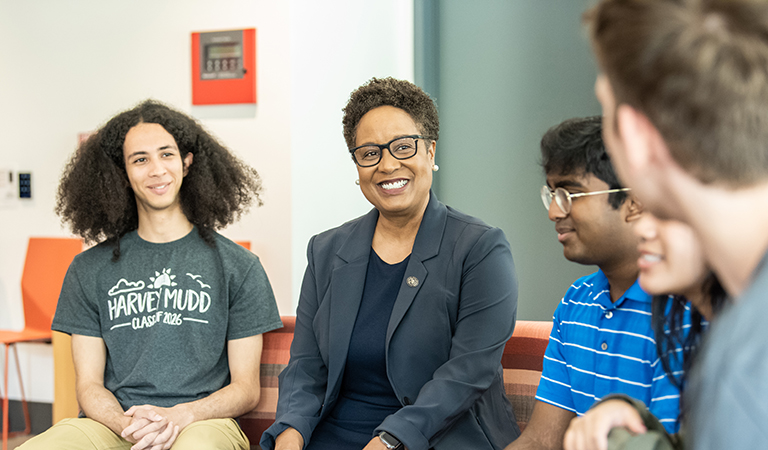 Harriet with students