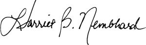 Signature of Harriet Nembhard