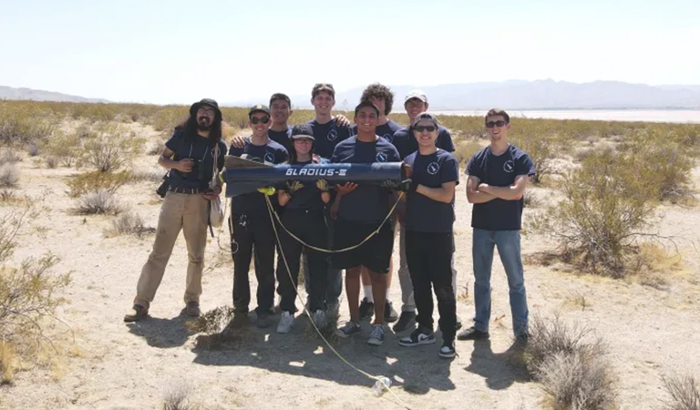 MARC team with rocket