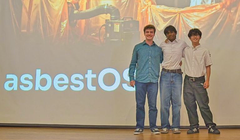 Team asbestOS. Photo by Christina Doupsas CMC28