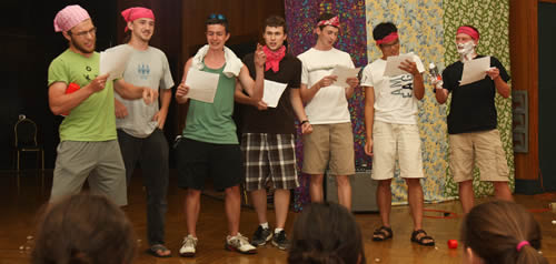 Students perform at talent show.