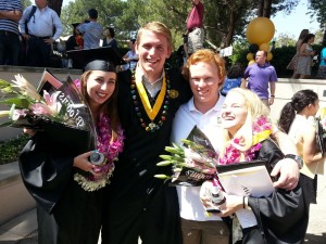 Sophie, Christian, myself, and Robyn at graduation.