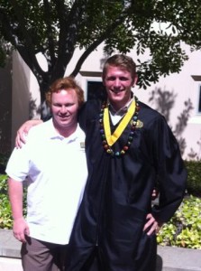 Christian and I at graduation.