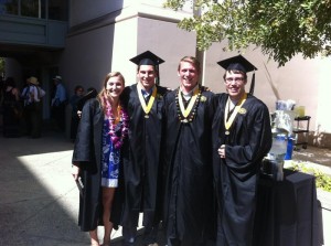 Courtney, Ray, Christian, and Brian at graduation.