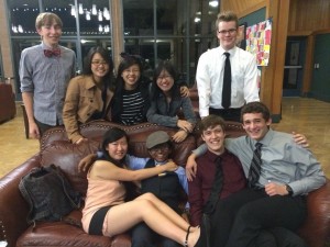 Some of my fancy friends dressed up for the Thanksgiving Dinner at the Hoch (our dining hall) last semester.