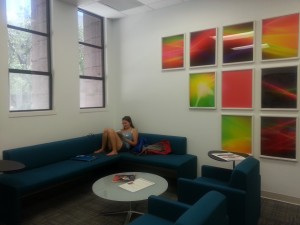 One of the Humanities, Social Sciences, and Arts (HSA) Department's work spaces can be found right next to the west entrance to the Parsons Engineering Building. I found my friend and recent grad Greta Gadbois doing reading for a class she is taking with Professor Steinberg here, and she let me take a picture :)