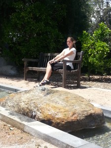 We ended the tour by walking back to the Olin building to enjoy a moment's rest in the "zen garden."