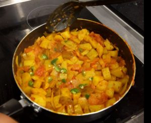 We cooked about 2 to 3 times a week. (An attempt at) Indian food was inevitably on the menu every time.