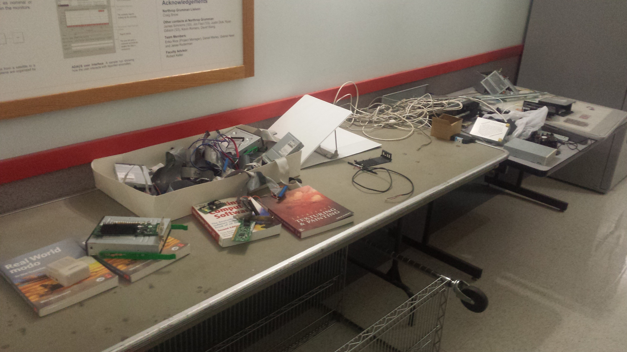 The graveyard right in front of rock lab. Free stuff, but mostly junk. There used to be bigger, better junk, though.