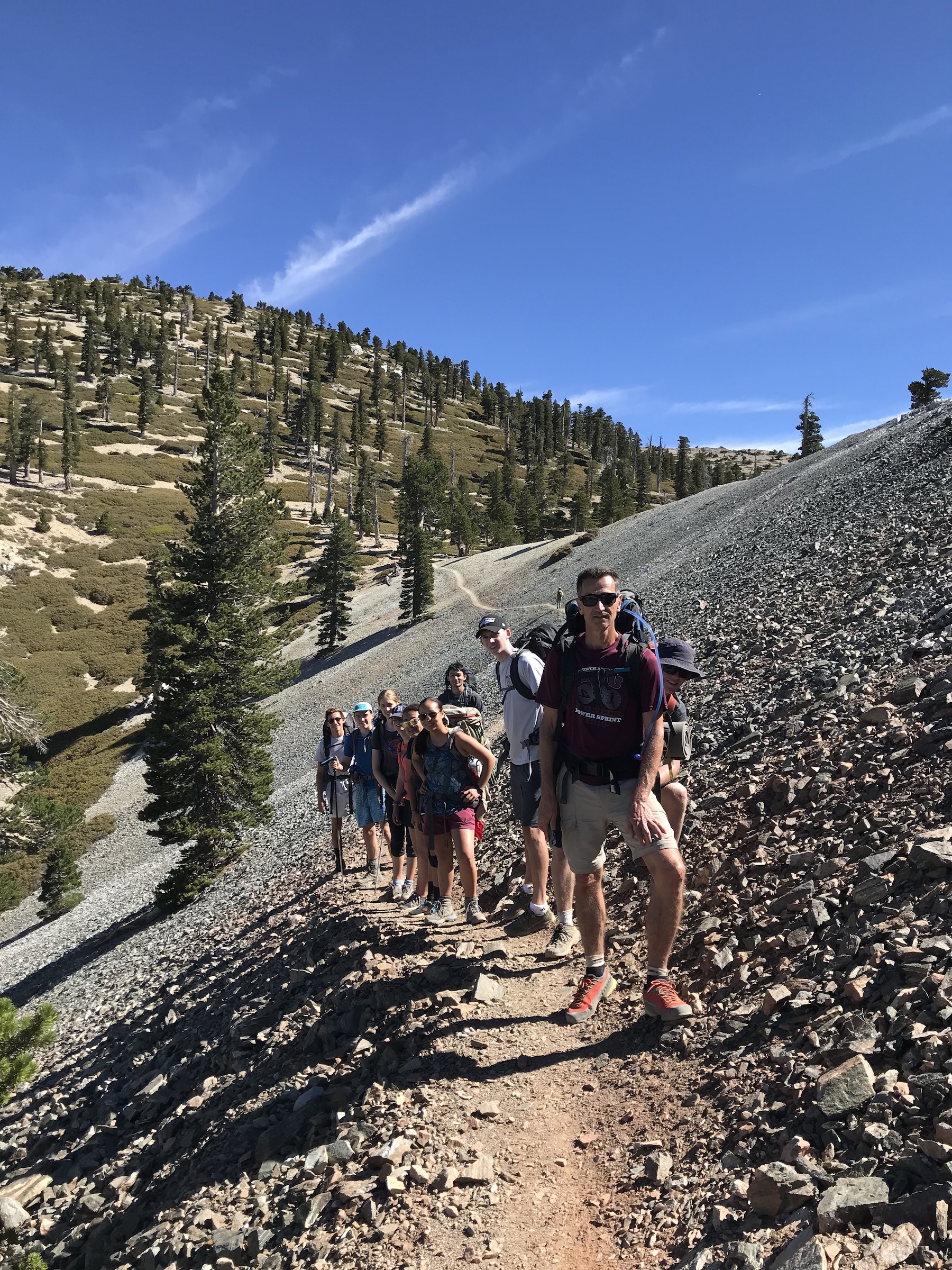 Orientation Adventure group along the way down Bear Canyon trail