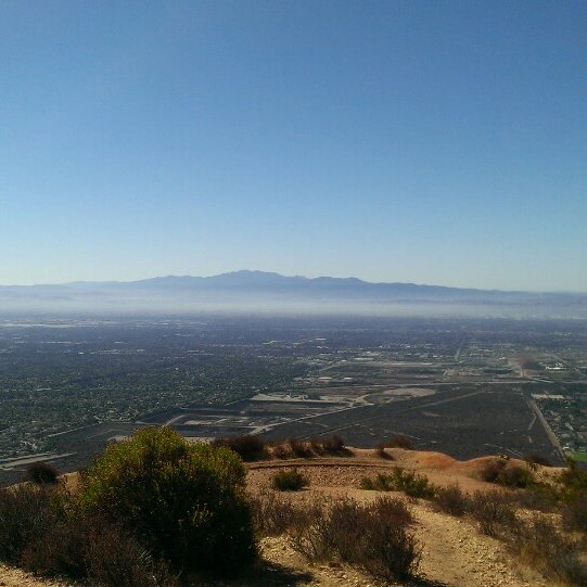 Haze covers the view to the 5C campuses and the rest of Claremont
