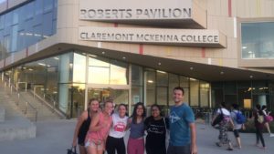 Friends in front of CMC Rec. Center