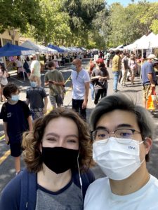 Frineds at a Farmers Market