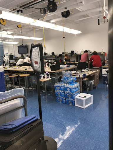 Students working in a lab