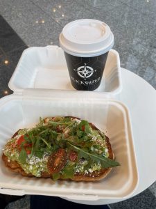 Avocado toast and coffee.