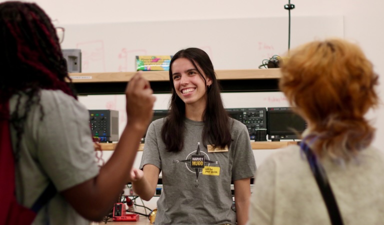 Tour Guide answering questions during tour in Libra Complex