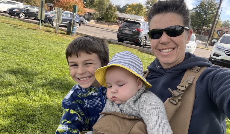 Reynolds with children