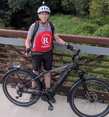 Andrew Less with e-bike