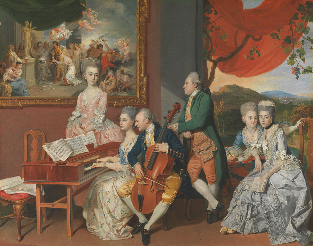 Johan Joseph Zoffany RA, The Gore Family with George, third Earl Cowper, ca. 1775. Oil on canvas. Yale Center for British Art, Paul Mellon Collection.